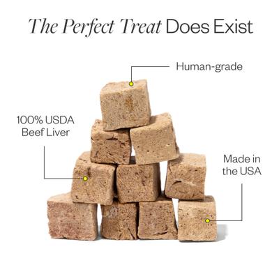 Show full view: MAEV Human-Grade Beef Liver Freeze-Dried Raw Dog Treats, 4.4-oz bag slide 5 of 9