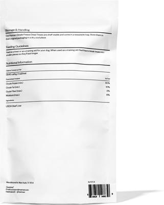 Show full view: MAEV Human-Grade Beef Liver Freeze-Dried Raw Dog Treats, 4.4-oz bag slide 3 of 9