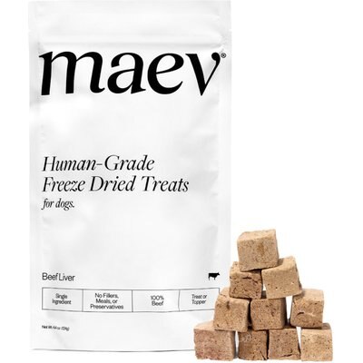Maev Maev Human-Grade Beef Liver Freeze-Dried Raw Dog Treats, 4.4-oz bag