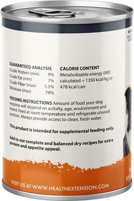 Show full view: Health Extension Grain-Free Chicken Canned Dog Food, 12.5-oz, case of 12 slide 3 of 12