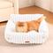 Show in main carousel: Kylinsure Sofa Dog & Cat Bed with Removable Washable Cover, Cream, Small slide 1 of 10