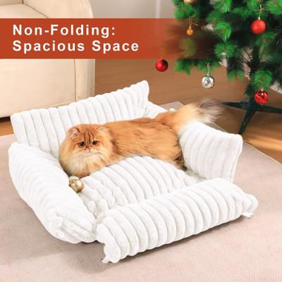 Show full view: Kylinsure Sofa Dog & Cat Bed with Removable Washable Cover, Cream, Small slide 3 of 10