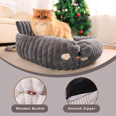 Show full view: Kylinsure Sofa Dog & Cat Bed with Removable Washable Cover, Grey, Small slide 4 of 11