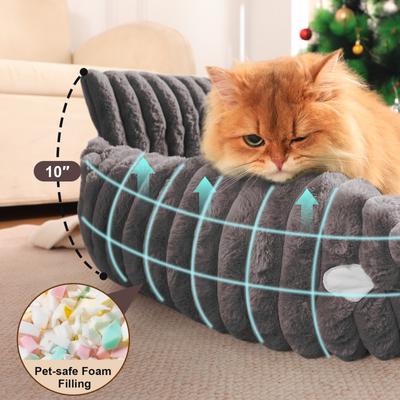 Show full view: Kylinsure Sofa Dog & Cat Bed with Removable Washable Cover, Grey, Small slide 7 of 11