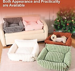 Kylinsure Sofa Dog & Cat Bed with Removable Washable Cover, Cream, Small slide 2 of 9