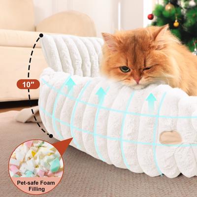 Show full view: Kylinsure Sofa Dog & Cat Bed with Removable Washable Cover, Cream, Small slide 7 of 10