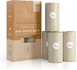 Nina Woof Dog Waste Bags, 60 count