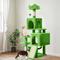 Show in main carousel: Wooflex 54-in Multi-Level Tower Cat Tree with 2 Condos, Green, One Size: 17.7 x 17.7 x 53.9-in slide 2 of 6