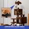 Show in main carousel: Wooflex 54-in Multi-Level Tower Cat Tree with 2 Condos, Brown, One Size: 17.7 x 17.7 x 53.9-in slide 5 of 7