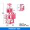 Show in main carousel: Wooflex 54-in Multi-Level Tower Cat Tree with 2 Condos, Pink, One Size: 17.7 x 17.7 x 53.9-in slide 2 of 5