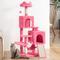 Show in main carousel: Wooflex 54-in Multi-Level Tower Cat Tree with 2 Condos, Pink, One Size: 17.7 x 17.7 x 53.9-in slide 1 of 5