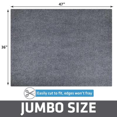 Show full view: Drymate Jumbo Ridged Cat Litter Trapping Mat, Grey, 36-in x 47-in slide 6 of 9