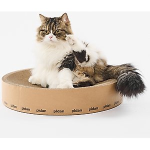 Pidan Round Cat Scratch Lounger, Brown