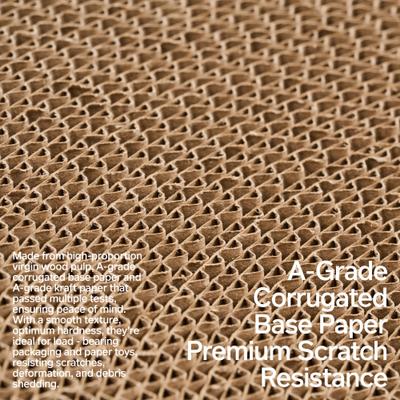 Show full view: Pidan Round Cat Scratch Lounger, Brown slide 3 of 7