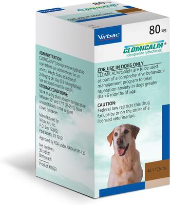 Show full view: Clomicalm (Clomipramine HCl) Tablets for Dogs, 80-mg, 30 tablets slide 3 of 10