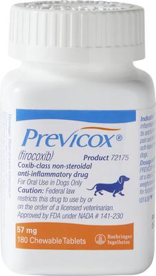 Show full view: Previcox (Firocoxib) Chewable Tablets for Dogs, 57-mg, 1 tablet slide 3 of 11