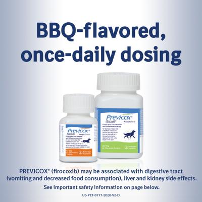 Show full view: Previcox (Firocoxib) Chewable Tablets for Dogs, 15 tablets, 227-mg slide 7 of 11