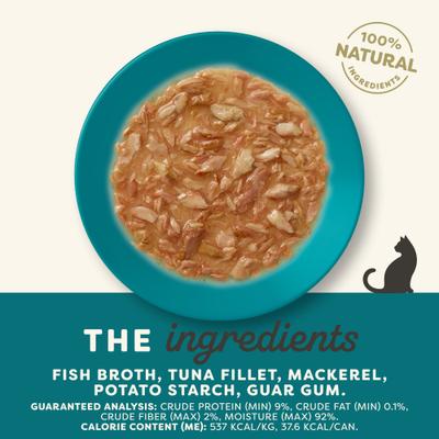 Show full view: Applaws Tuna & Mackerel in Gravy Grain-Free Wet Cat Food, 2.47-oz can, case of 24 slide 5 of 9