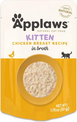 Show full view: Applaws Kitten Chicken Breast in Broth Grain-Free Wet Cat Food, 1.76-oz pouch, case of 12 slide 3 of 9