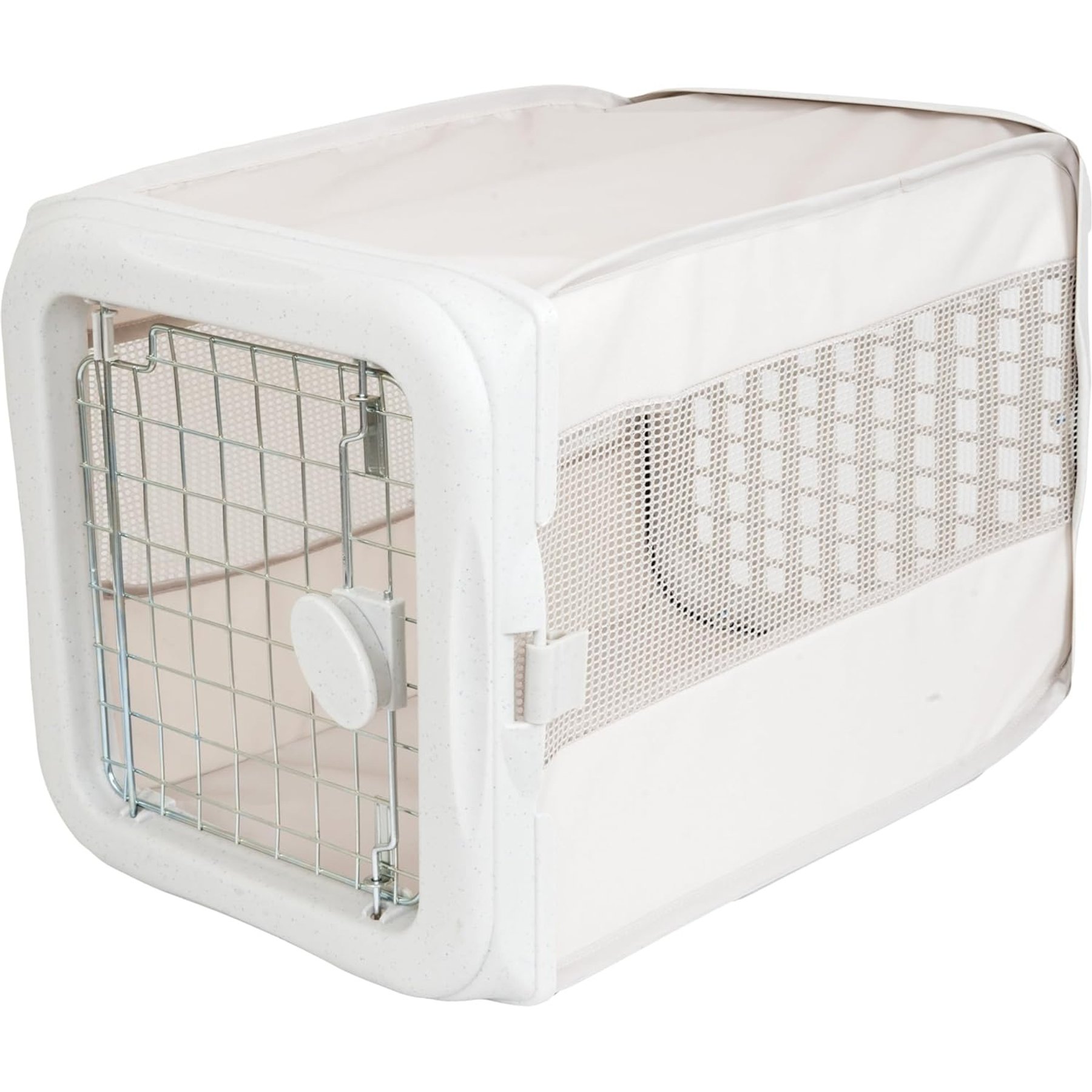 SportPet Designs Soft Sided Pop-Open Dog Kennel, White, Small