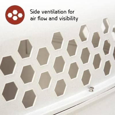 Show full view: SportPet Designs Dog & Cat Travel Kennel, Cream & Gold, 26-in slide 5 of 9