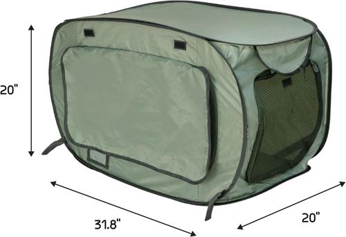 Show full view: SportPet Designs Soft Sided Pop-Open Crate Dog Kennel, Green, 31.8-in slide 4 of 8