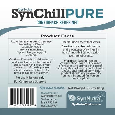 Show full view: SynNutra SynChill Pure Horse Supplement, 10-gm syringe slide 6 of 6