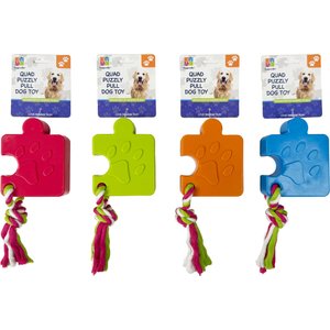 Tugzelle Quad PuzzlyPull Dog Toys, 4 count
