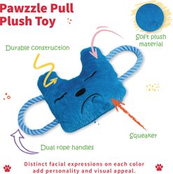Tugzelle Pawzzle Pull Plush Dog Toy, Blue slide 2 of 4