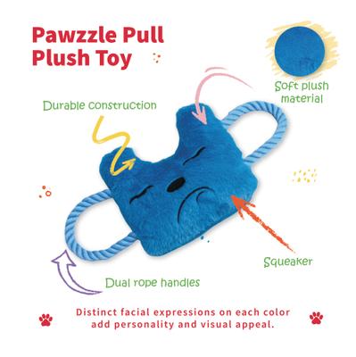 Show full view: Tugzelle Pawzzle Pull Plush Dog Toy, Blue slide 3 of 6