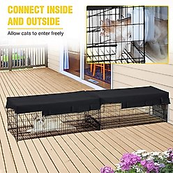 Aivituvin Durable Cat Tunnel with Waterproof Fabric, Black, Medium slide 2 of 7