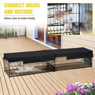Show full view: Aivituvin Durable Cat Tunnel with Waterproof Fabric, Black, Medium slide 4 of 8