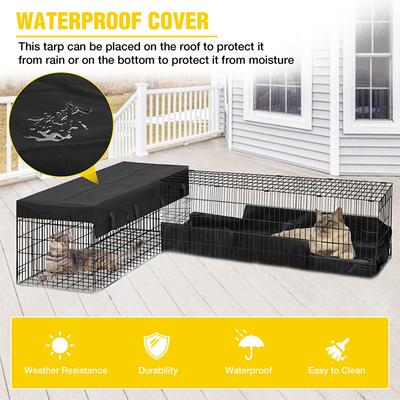 Show full view: Aivituvin Durable Cat Tunnel with Waterproof Fabric, Black, Medium slide 3 of 8