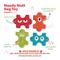 Show in main carousel: Tugzelle Moody Mutt Dog Toys, 4 count slide 4 of 5
