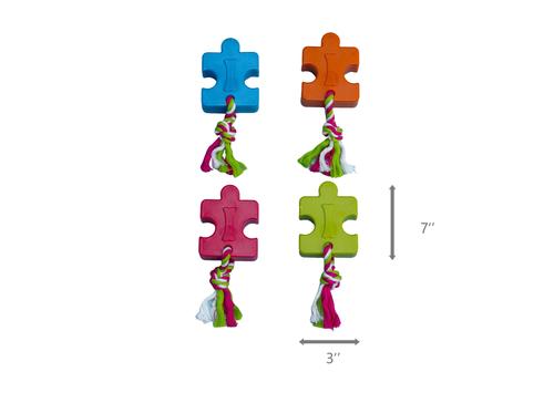 Show full view: Tugzelle Quad PuzzlyPull Dog Toys, 4 count slide 4 of 7