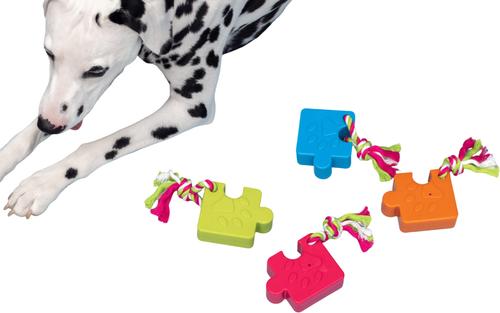Show full view: Tugzelle Quad PuzzlyPull Dog Toys, 4 count slide 5 of 7