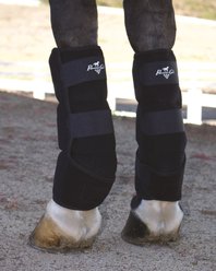 Professional's Choice Ice Horse Boot, Black, Standard: 3-Strap, 2 count