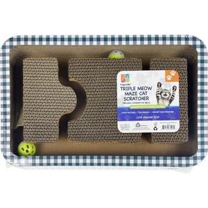 Tugzelle Triple Meow Maze Cat Scratcher Toy, White