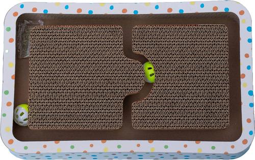 Show full view: Tugzelle Meow Maze Cat Scratcher Toy, Blue slide 4 of 9