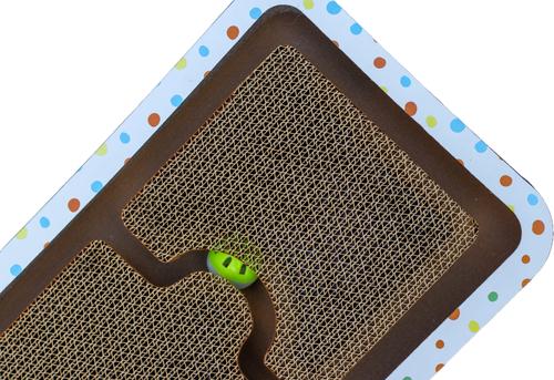 Show full view: Tugzelle Meow Maze Cat Scratcher Toy, Blue slide 6 of 9