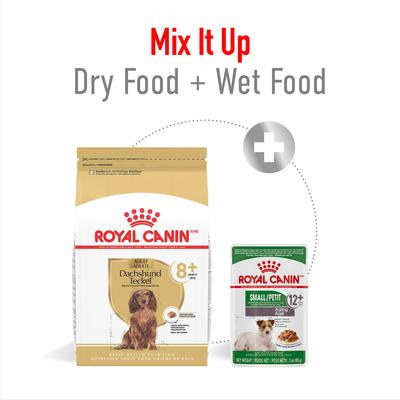 Show full view: Royal Canin Breed Health Nutrition Dachshund Adult 8+ Dry Dog Food, 3-lb bag slide 5 of 11