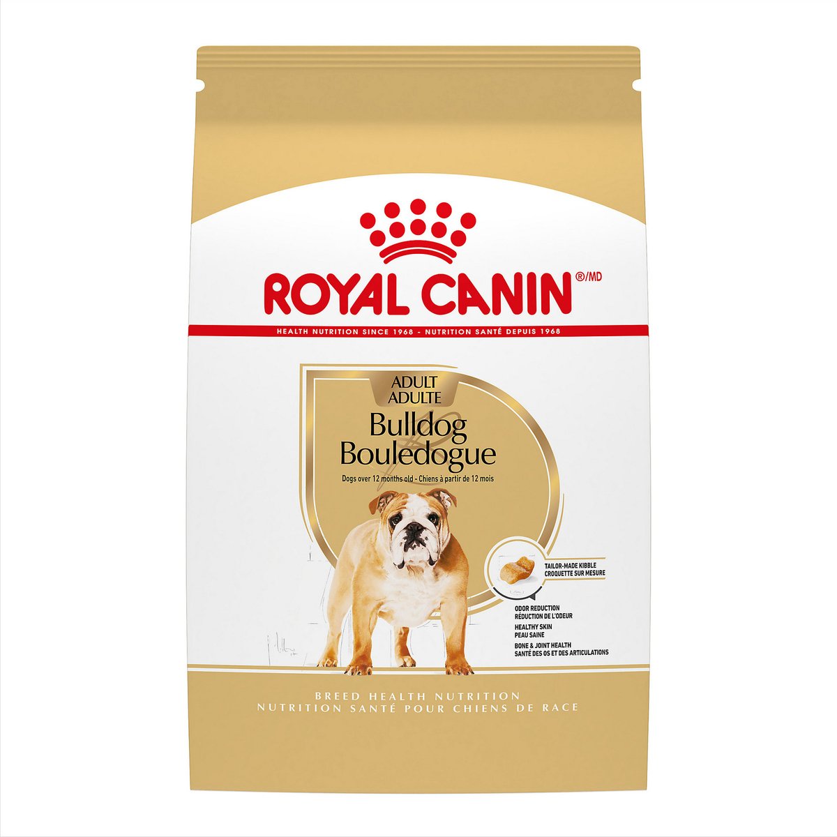 Royal Canin Breed Health Nutrition Bulldog Adult Dry Dog Food, 30-lb bag