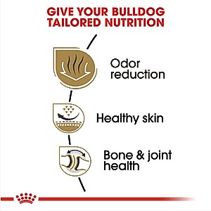 Royal Canin Breed Health Nutrition Bulldog Adult Dry Dog Food, 30-lb bag
