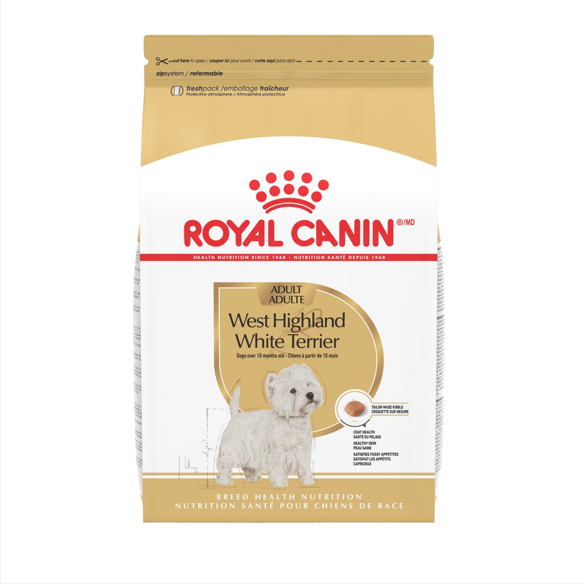 Royal Canin Breed Health Nutrition West Highland White Terrier Adult Dry Dog Food, 10-lb bag