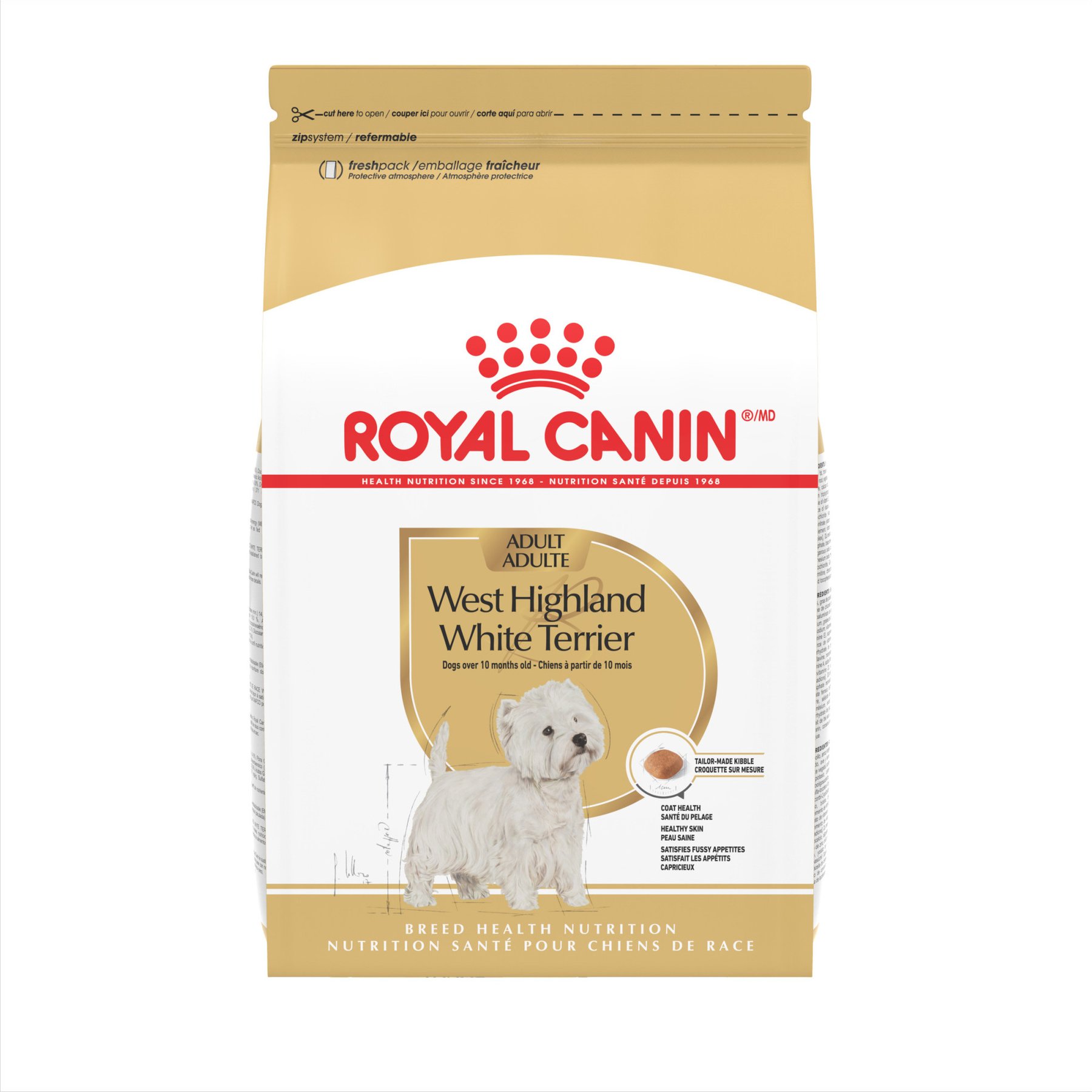 Royal Canin Breed Health Nutrition West Highland White Terrier Adult Dry Dog Food, 10-lb bag