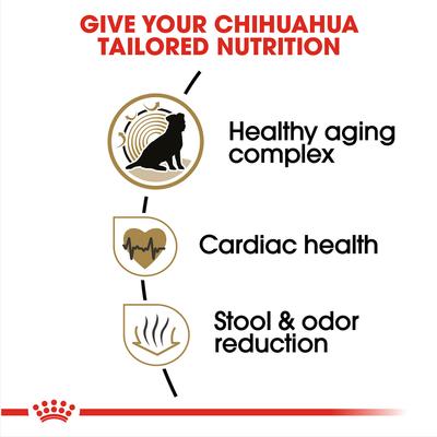 Show full view: Royal Canin Breed Health Nutrition Chihuahua Adult 8+ Dry Dog Food, 2.5-lb bag slide 4 of 11
