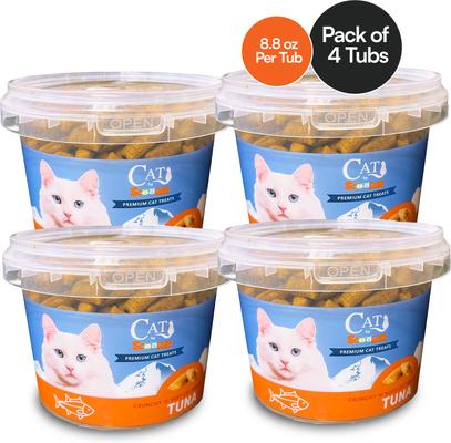 Show full view: Scoochie Pet Sensations Tuna Filled Crunchy Cat Treats, 8.8-oz tub, 4 count slide 3 of 8