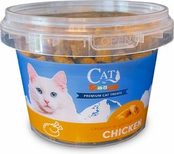 Scoochie Pet Sensations Chicken Filled Crunchy Cat Treats, 8.8-oz tub, 1 count