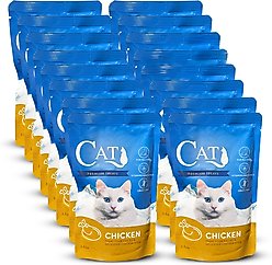Scoochie Pet Premium Gravy Chicken Stew Wet Cat Food Topping, 3.5-oz pouch, case of 16