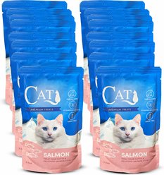 Scoochie Pet Premium Gravy Salmon Stew Wet Cat Food Topping, 3.5-oz pouch, case of 16